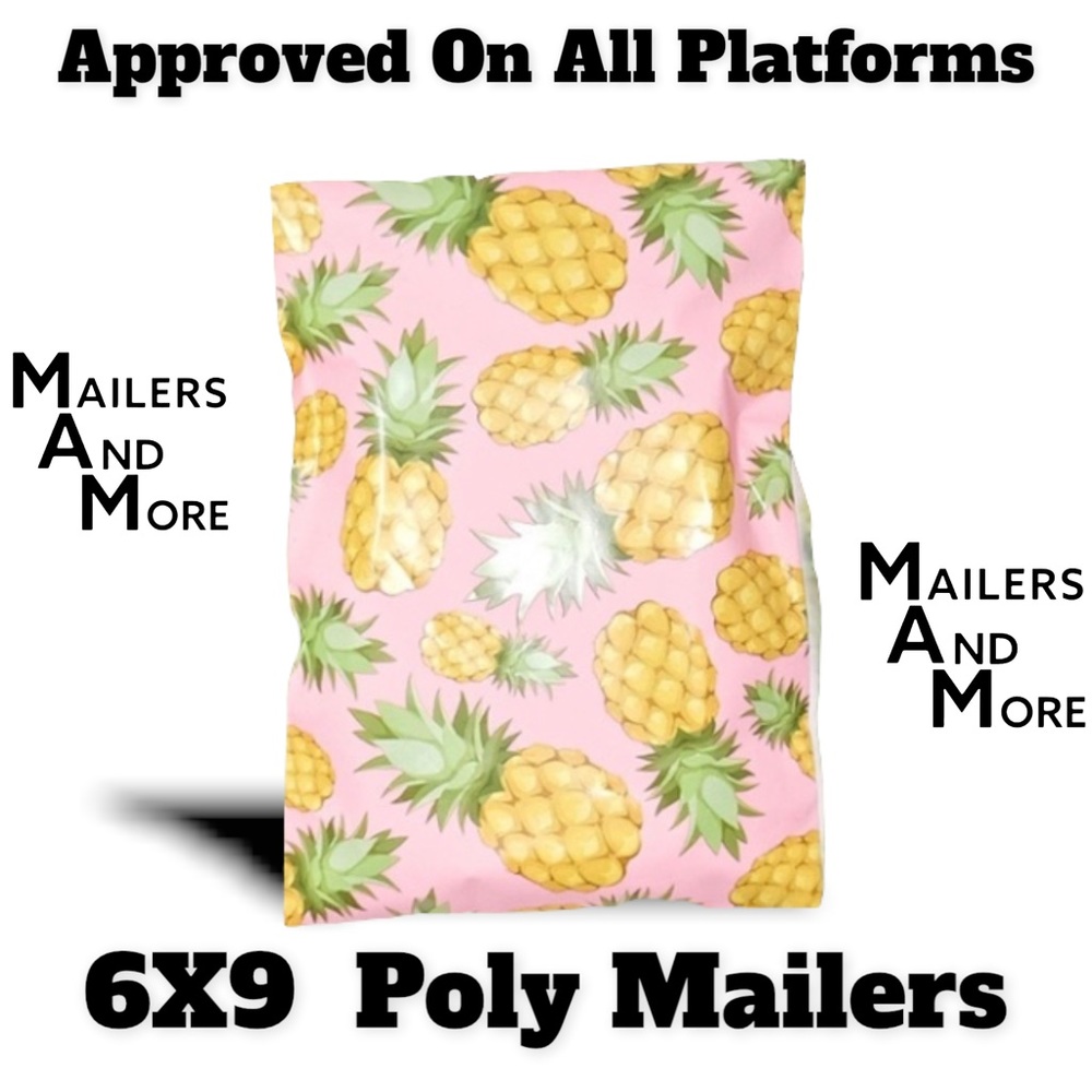 25 6X9 Pineapple Poly Mailers PRICE IS FIRM - Picture 6 of 9
